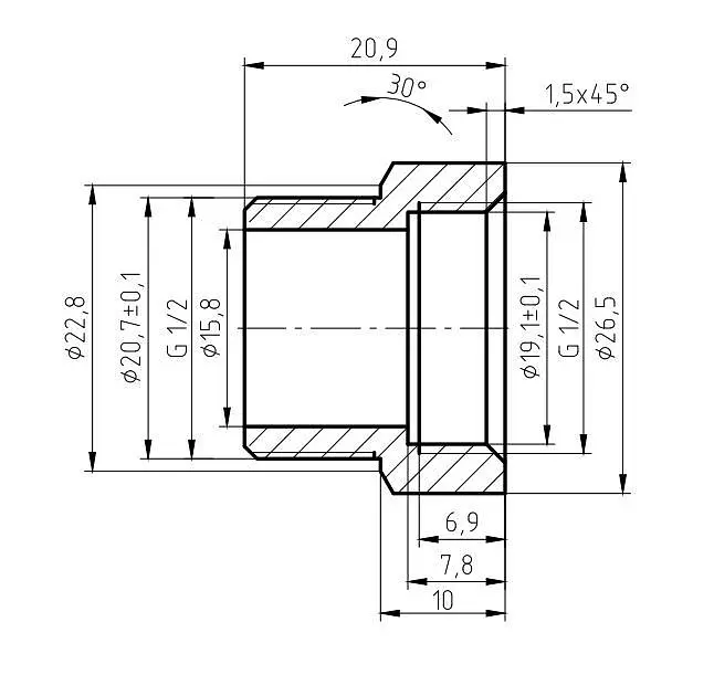 Подовжувач Karro KR3209 1/2" ВЗ 10 мм хромована латунь 30412 - фото 6
