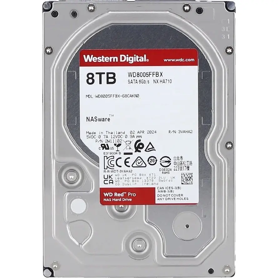 Накопичувач HDD SATA 8.0TB WD Red Pro 7200rpm 256MB (WD8005FFBX) - фото 2