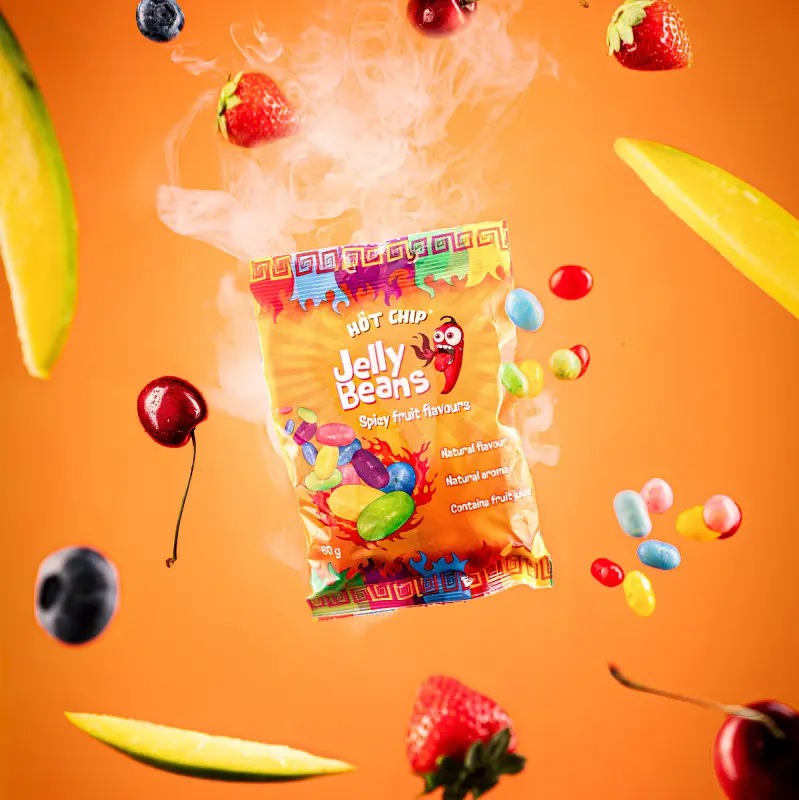 Драже HOT CHIP Jelly Beans Spicy Fruit 60г - фото 2