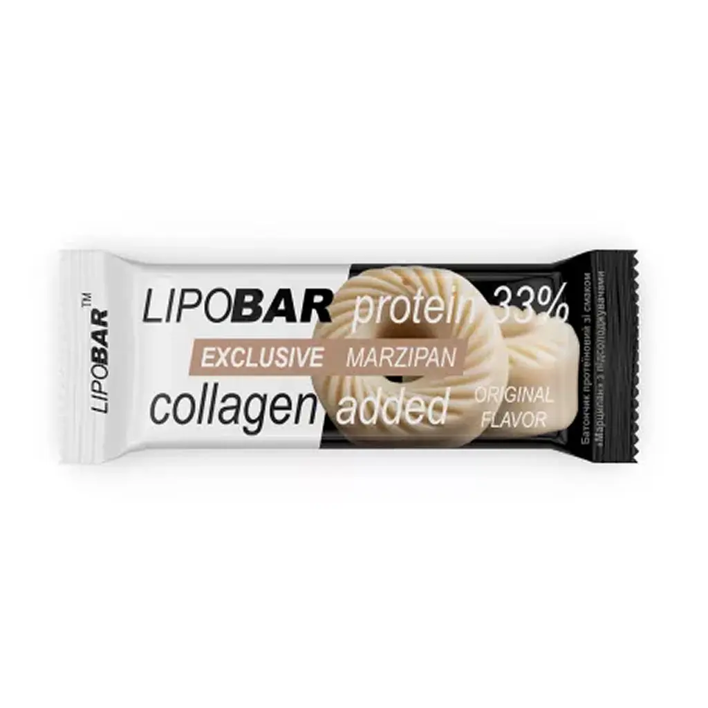 Протеїновий батончик, Lipobar Exclusive — 50 г Marzipan