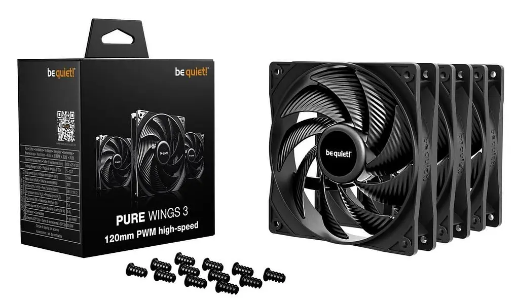 Комплект вентиляторів be quiet! PURE WINGS 3 120mm PWM high-speed 3 шт (BL140) - фото 3
