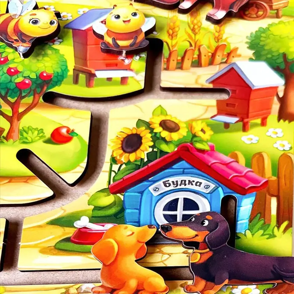 Розвиваюча гра Лабіринт "Ферма" Ubumblebees (ПСД213) PSD213 - фото 4