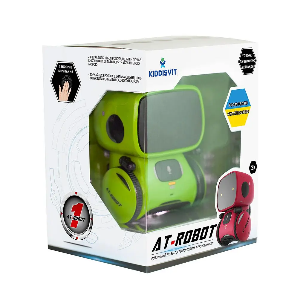 Інтерактивний робот з голосовим керуванням – AT-ROBOT (зелений, озвуч.укр.) AT-Robot AT001-02-UKR - фото 3
