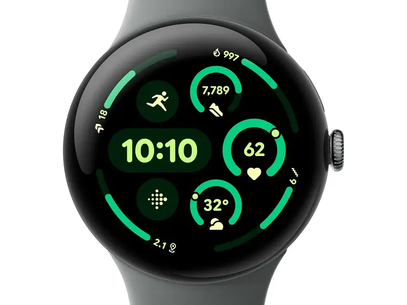Смарт-годинник Google Pixel Watch 3 45 mm Wi-Fi Matte Hazel Aluminum Case/Hazel Active Band - фото 2