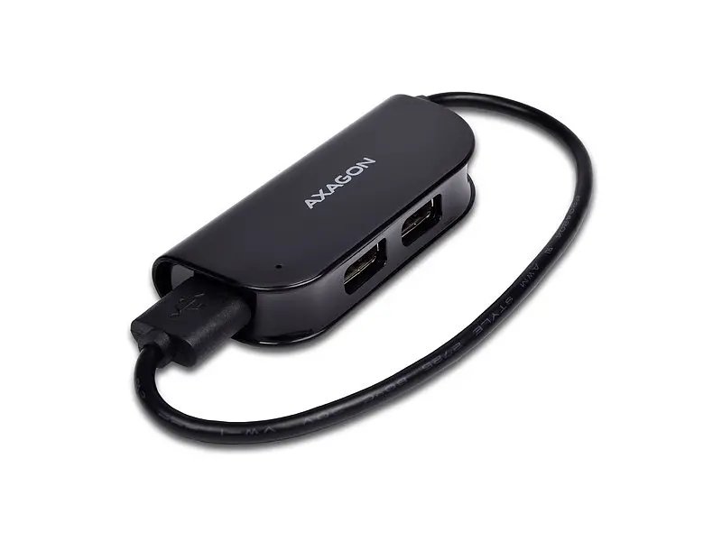 Мультипортовий адаптер AXAGON USB Ready USB-A Black (HUE-X4B) - фото 2