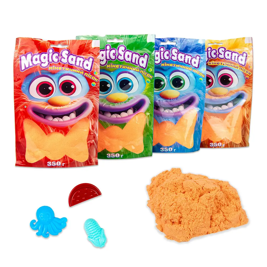 Кінетичний пісок Strateg Magic sand у пакеті 39402-7 оранжевий, 0,350 кг