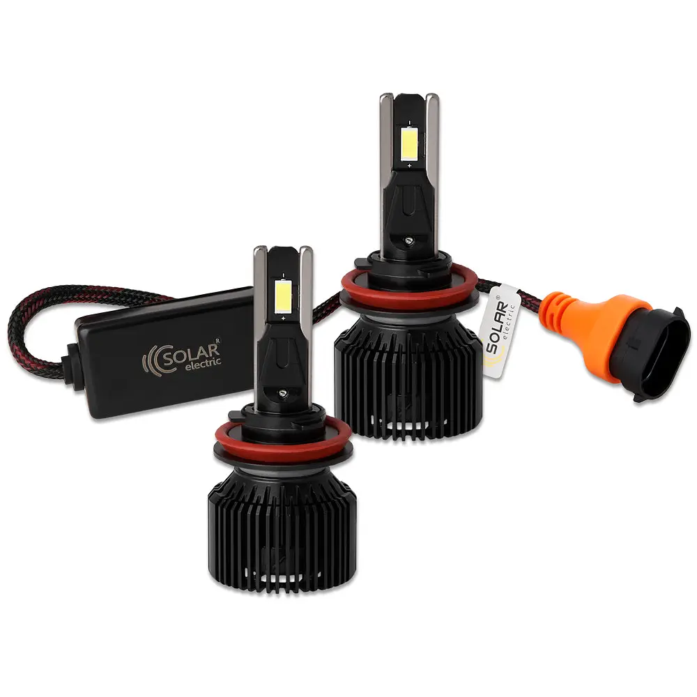 Автолампа Solar LED H8-H11-H16 12/24V 130W 11000 Lm 6500K CSP3570 2 шт. (8711S2) - фото 4