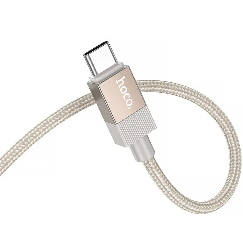 Аудіо кабель Aux Hoco UPA32B Clever digital Type-C to AUX 3.5 мм 1 м Gold - фото 4