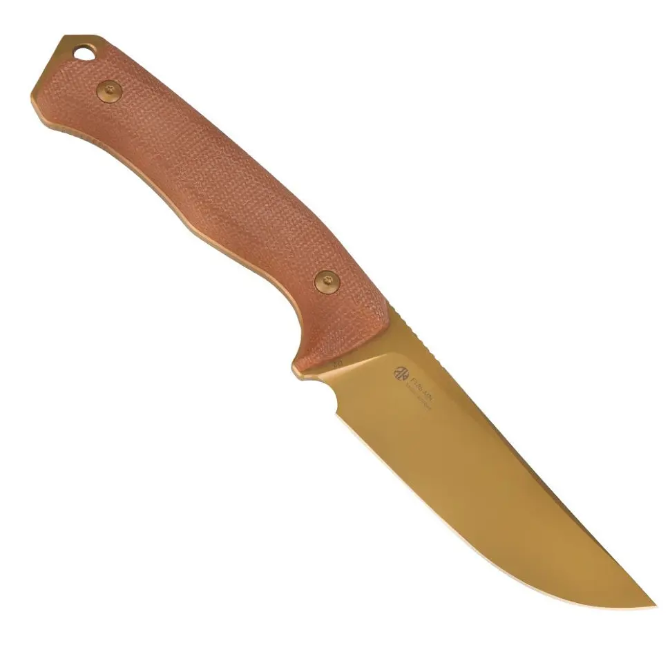 Ніж фіксований мисливський Ruike F186-MN, (11.8 см) D2/Micarta коричневий - фото 4