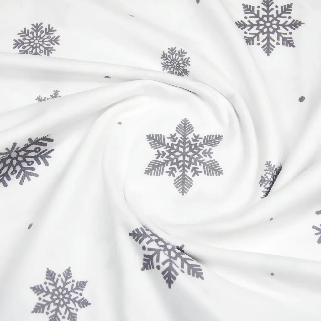 Наволочка Cosas Snowflakes silver фланелева 70х70 см срібляста (Flannel_SnowflakesSilver_70x70) - фото 2