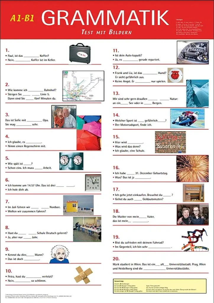 Die Grammatik-Plakate A1–B1. Übungsheft und 10 Plakate 10 Plakate - Ренате Люшер - фото 3