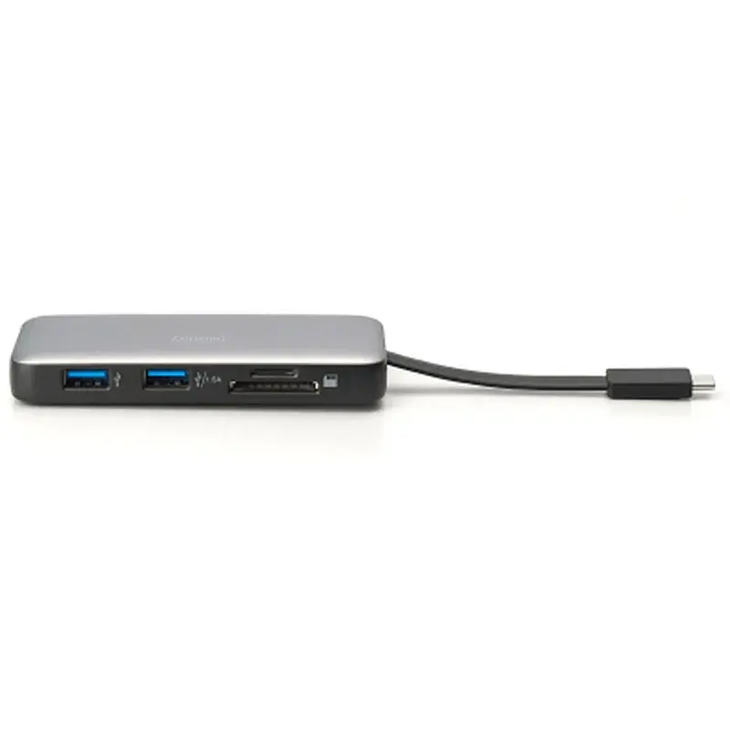Порт-реплікатор Digitus USB-C > HDMI/2xUSB-A/USB-C/SD/MicroSD/RJ54, Travel (DA-70916) - фото 4