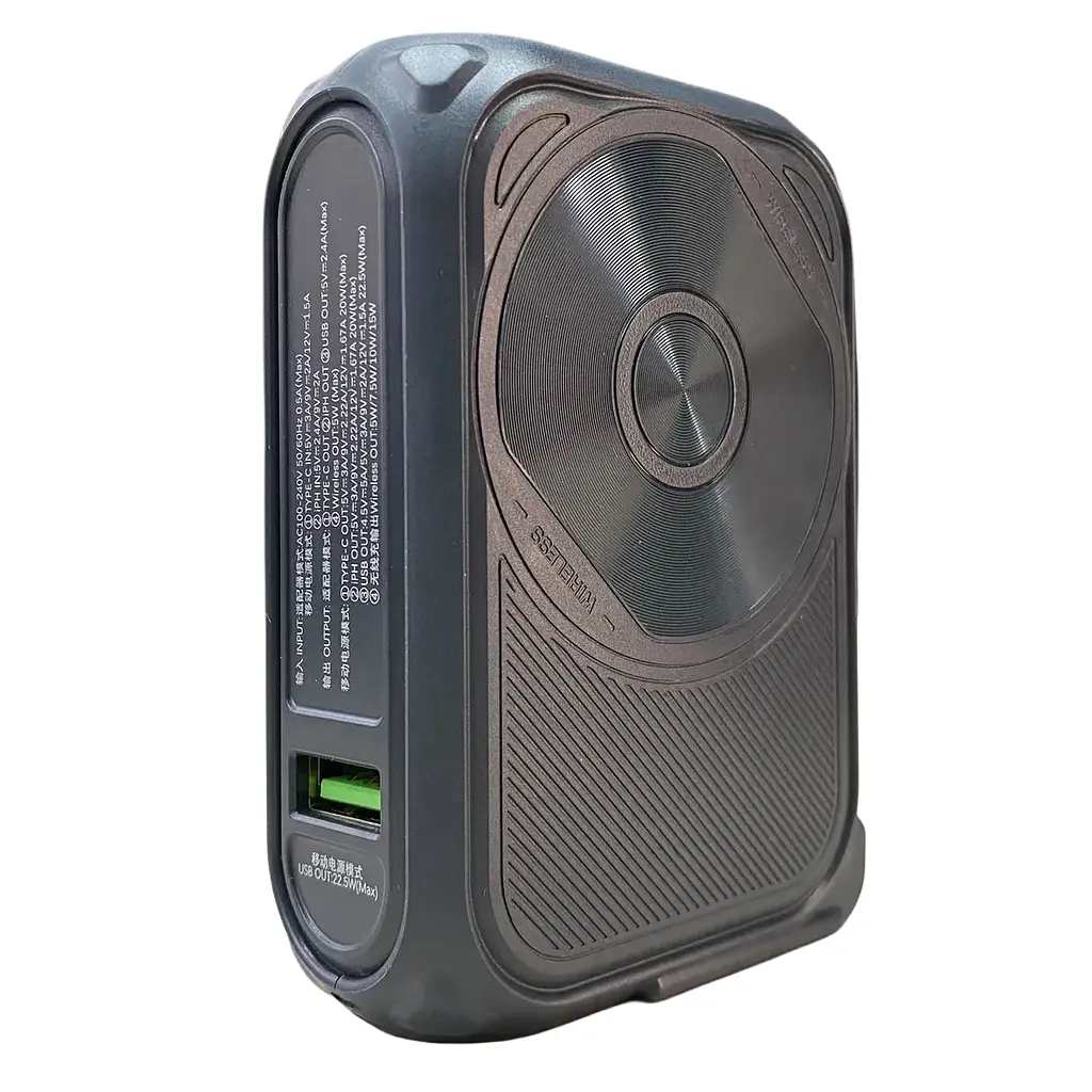Павербанк-адаптер Remax RPP-116 с вилкой и кабелем / 10000 мАч / 22.5 Вт / USB-C, USB-A, Lightning, MagSafe / PD+QC / Черный - фото 2