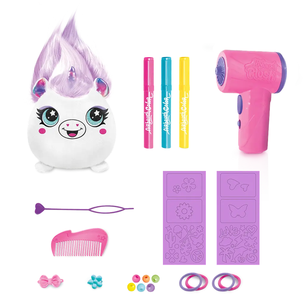 Набір DIY AIRBRUSH PLUSH - Hair'iffic "Зроби зачіску - Принцеса" з іграшковим аерографом CanalToys Art.AIR040/1 - фото 2