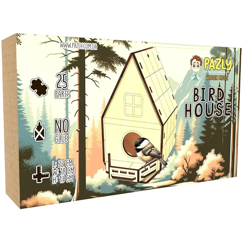 Деревянный конструктор Handy Games Кормушка для птиц 25 деталей (2392086872) - фото 3