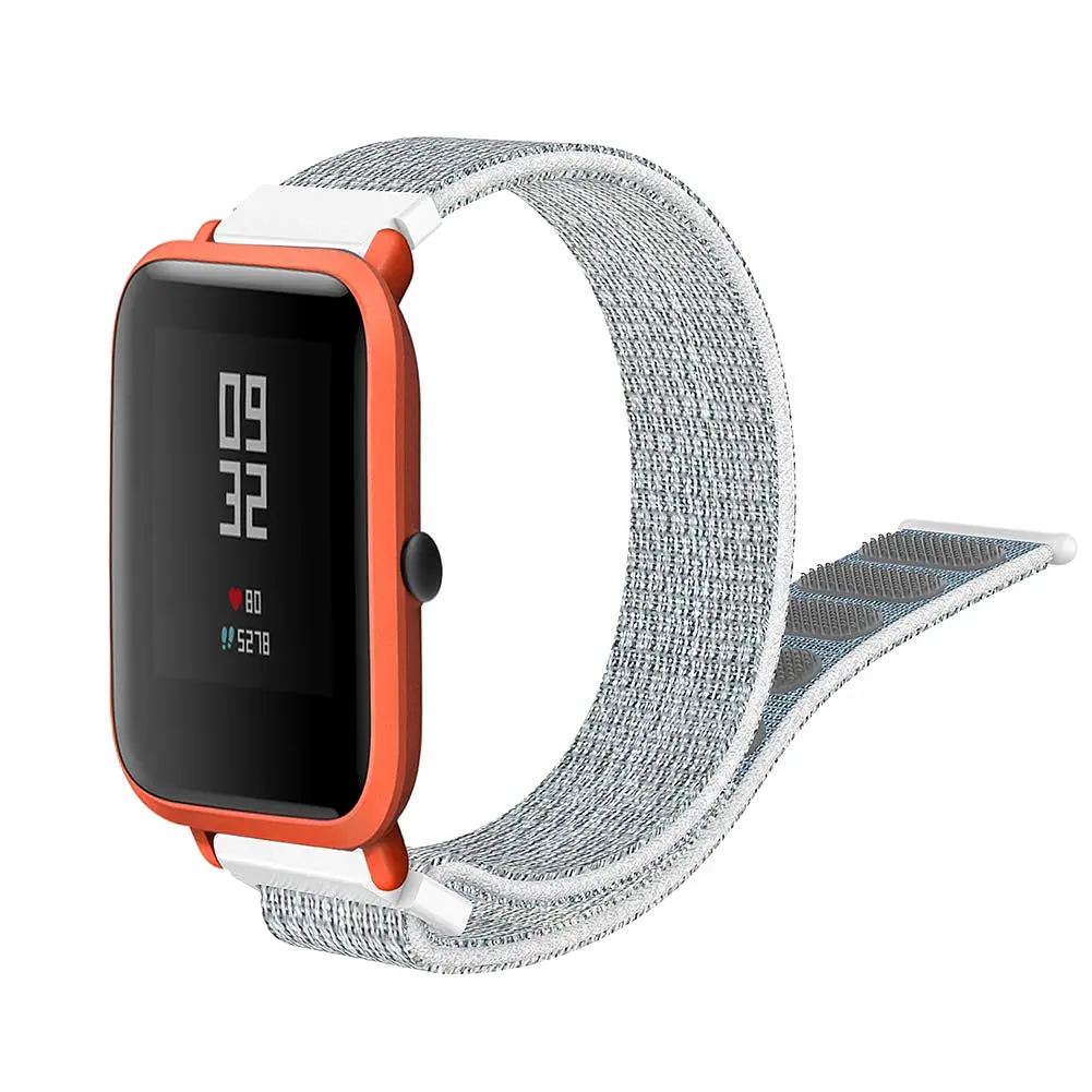 Ремінець BeWatch нейлоновий липучка 20 мм для Xiaomi Amazfit Bip Білий (1011311) - фото 2