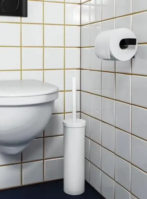 Йоржик для унітазу IKEA білий, пластик і сталь, 48 см - фото 3