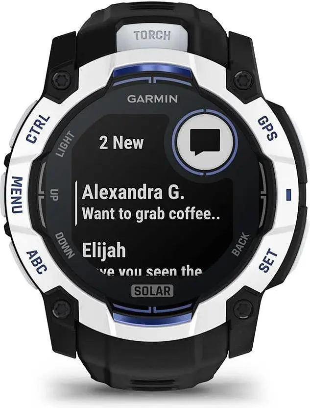 Смарт-часы Garmin Instinct 3 50mm Solar Whitestone with Black Band (010-02935-03) - фото 2