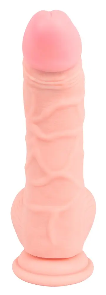 Реалістичний фалоімітатор Medical Silicone Dildo з мошонкою 20 см тілесний - фото 5
