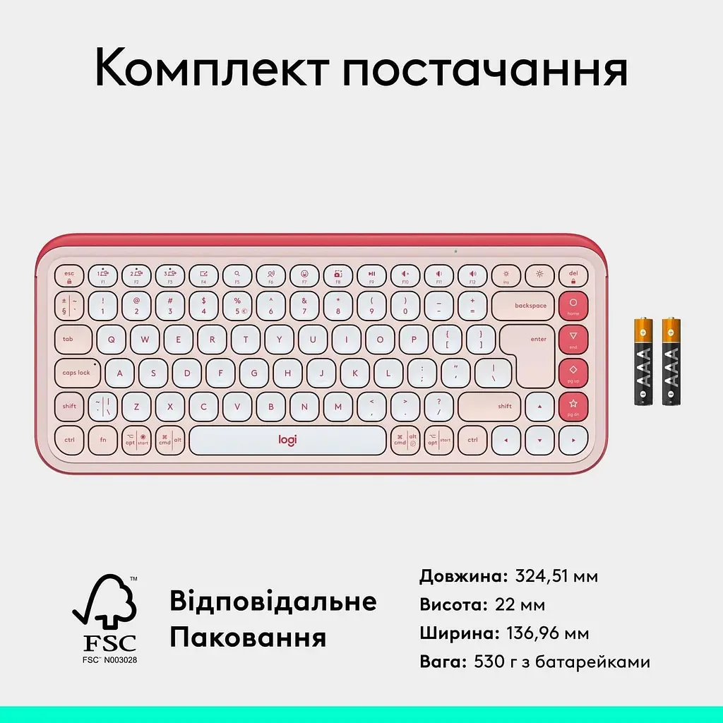 Клавіатура Logitech Pop Icon Keys Rose (920-013073) - фото 9
