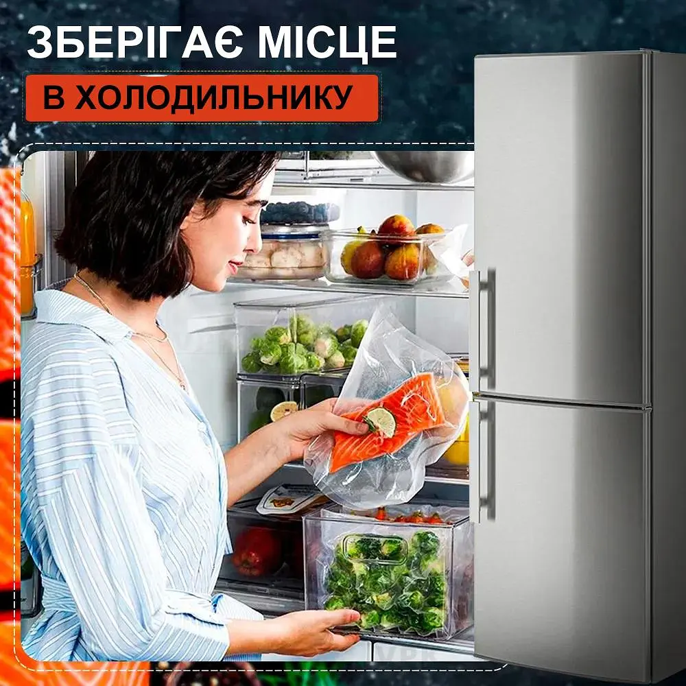 Пакети для вакууматора 25см гофрована плівка 5м в рулоні змінна плівка для вакуумного пакувальника UKC 25х500см - фото 7