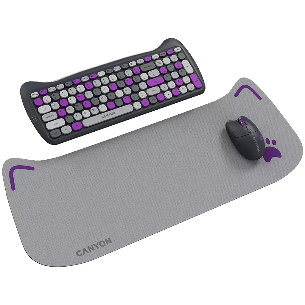 Комплект Canyon HSET-W6 Kitty Edition Wireless UA Violet (CNS-HSETW6VT) - фото 2