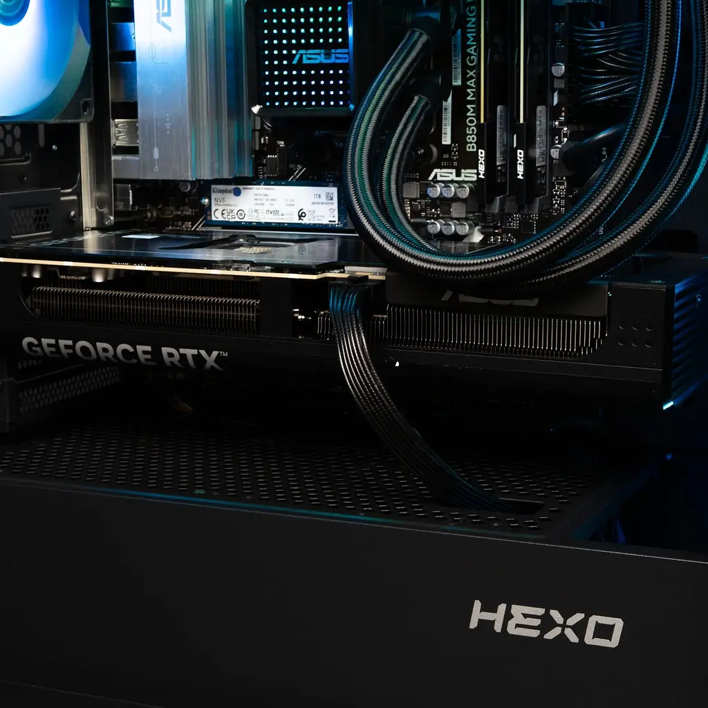 ПК для стрімінгу HEXO Gaming TwinFront Pro (HGP-B850TF780X3DN507-D532S1TBK) Black / AMD Ryzen 7 7800X3D (4.2–5.0), 8 ядер / NVIDIA GeForce RTX 5070 / 32 ГБ (DDR5) / 1024 ГБ (SSD) - фото 8