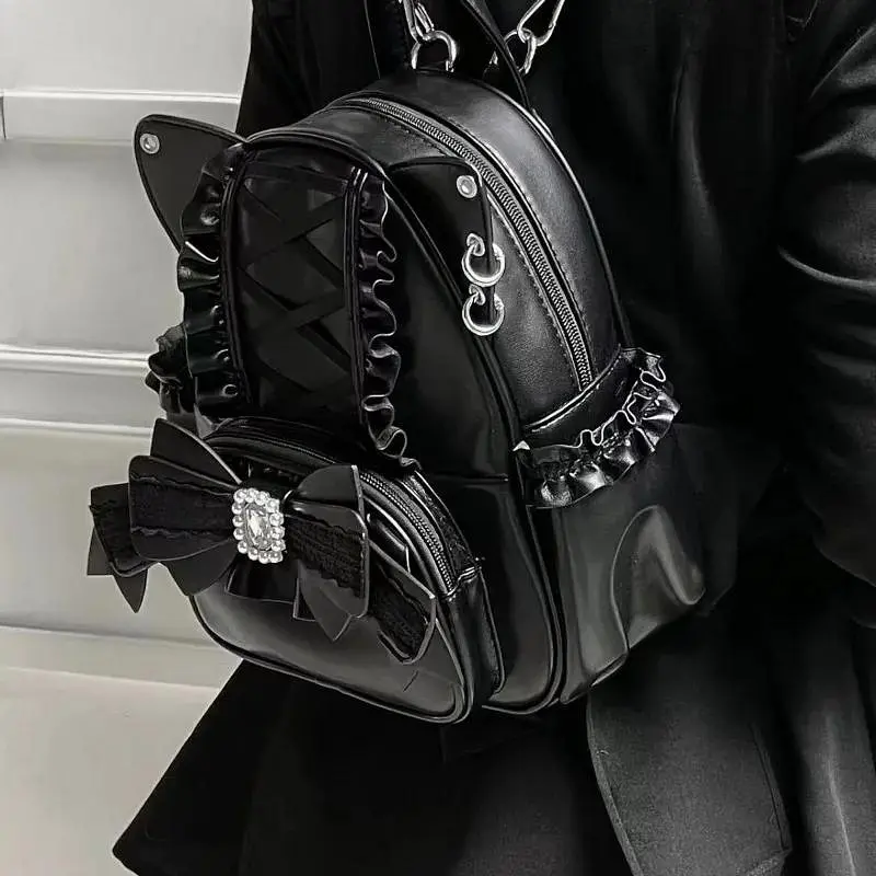 Рюкзак в стиле Лолита бирюзовый Lolita Backpack Teal 25x20x9 см - фото 2
