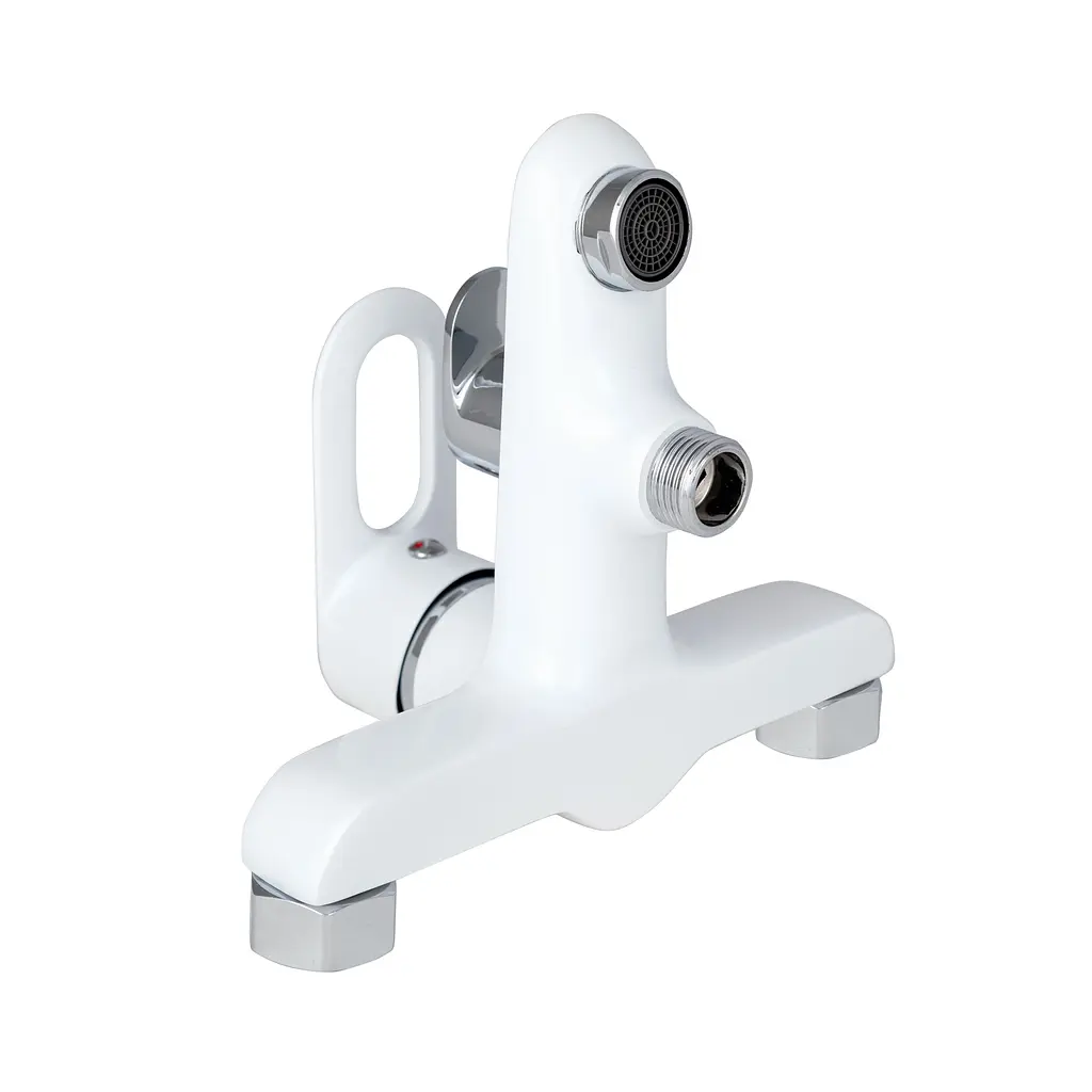 Змішувач для ванни Lidz Latwa 006 (з душовим гарнітуром) (k35) LDLAT006WHI45424 White, Білий - фото 3