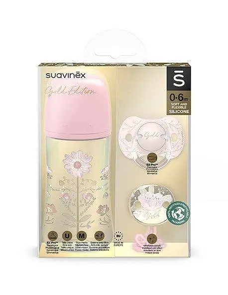 Набір Suavinex Gold Edition, 3 предмети, рожевий (307877) - фото 4