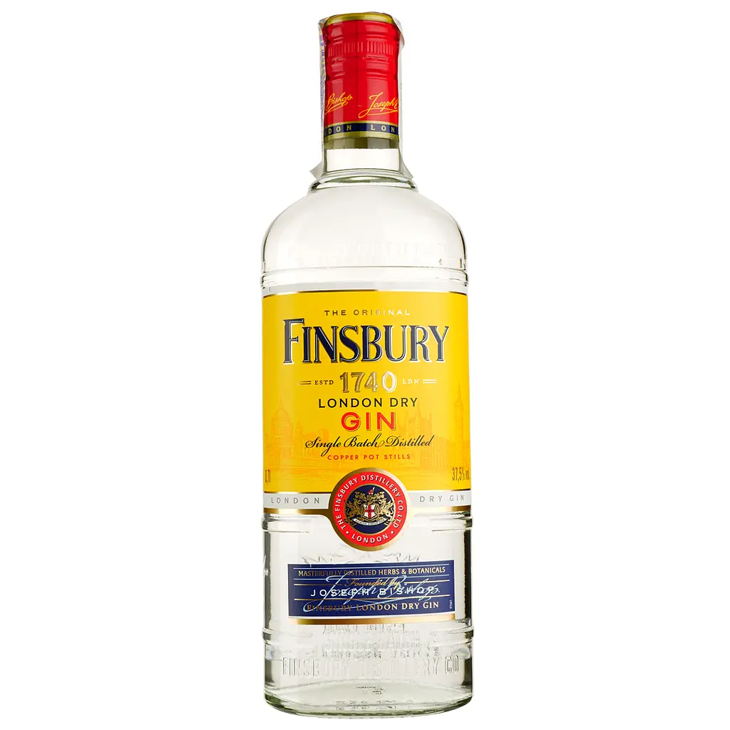 Упаковка джину Finsbury London Dry Gin 37.5% 4.2 л (0.7 л х 6 шт.) - фото 2