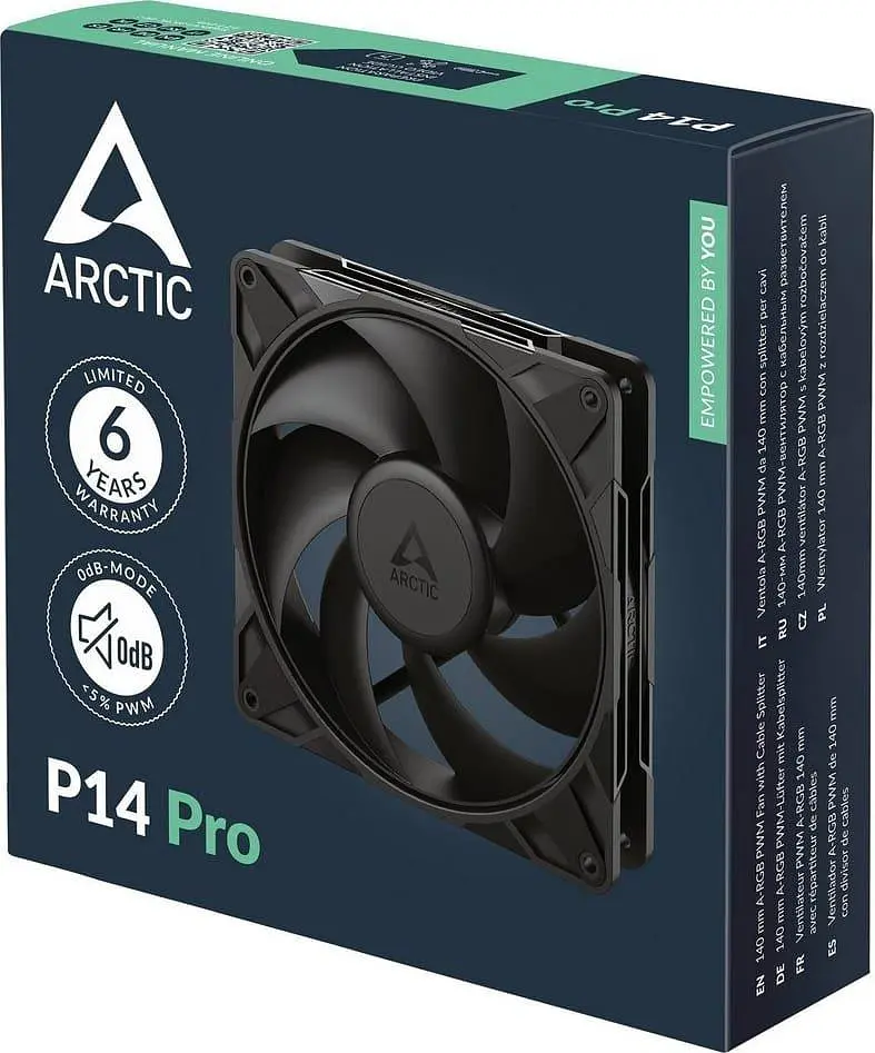 Корпусный вентилятор 140 мм Arctic P14 Pro ACFAN00313A Black - фото 3
