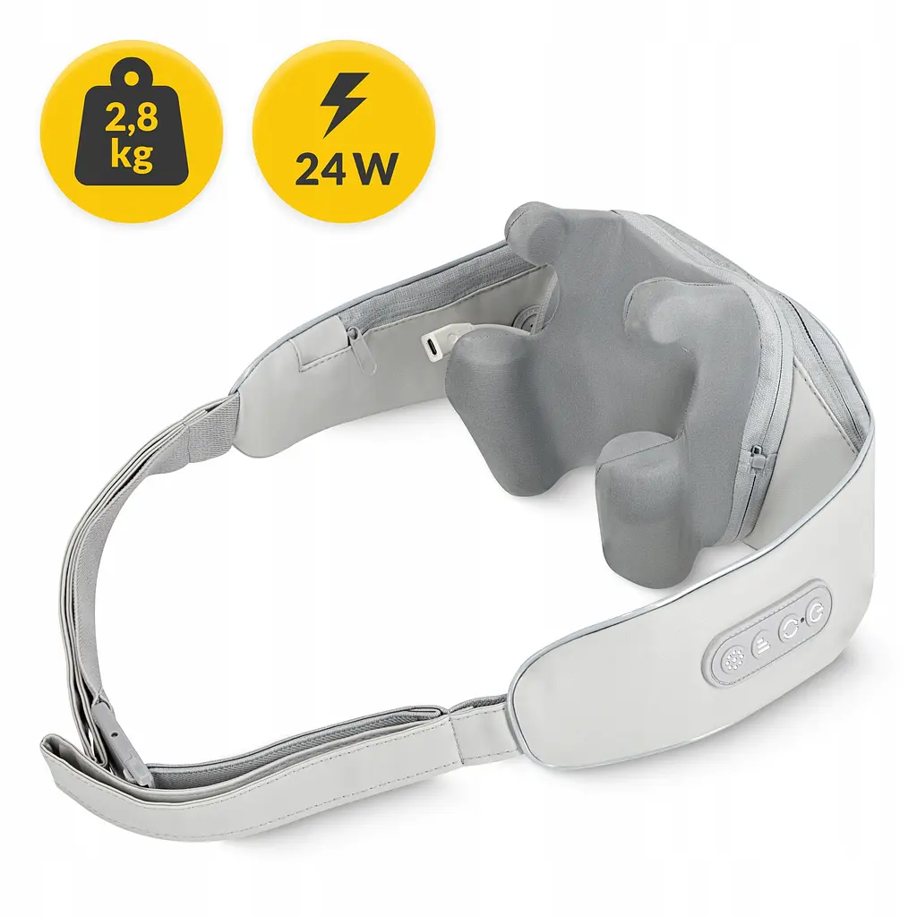 Накидка-масажер 4FIZJO Shiatsu Evo+ для шиї та спини, акумуляторний Grey (P-5905973404150) - фото 9