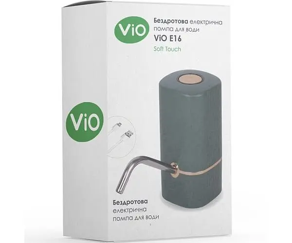 ViO E16 Soft touch, Електрична ЮСБ помпа для води, зелена - фото 2