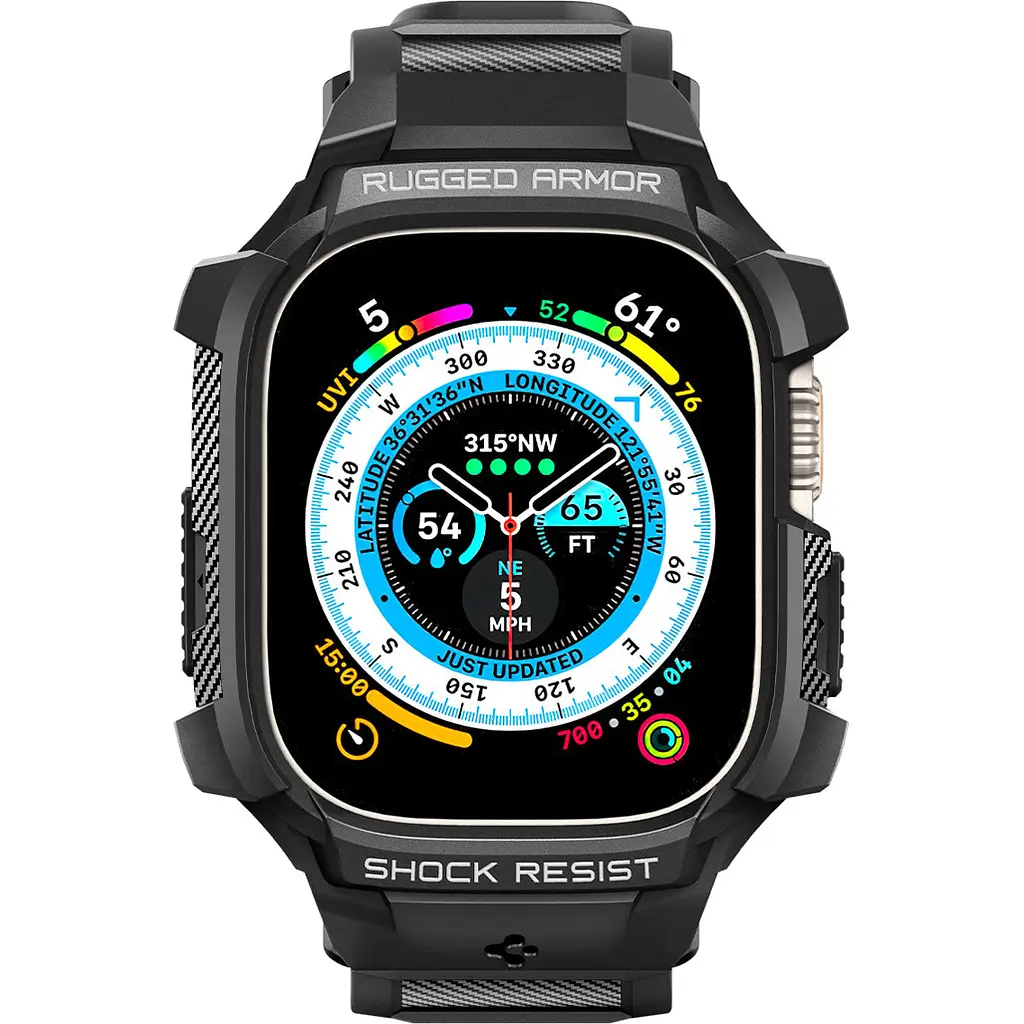 Чохол-ремінець Spigen Rugged Armor Pro для Apple Watch Ultra 49mm Black [ACS05460] [85167] - фото 2