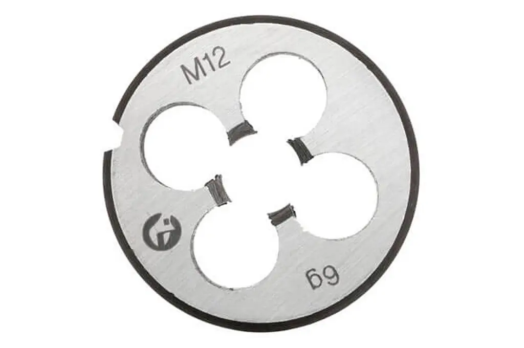 Плашка ручная круглая метрическая Intertool M12 х 1.75 - фото 2