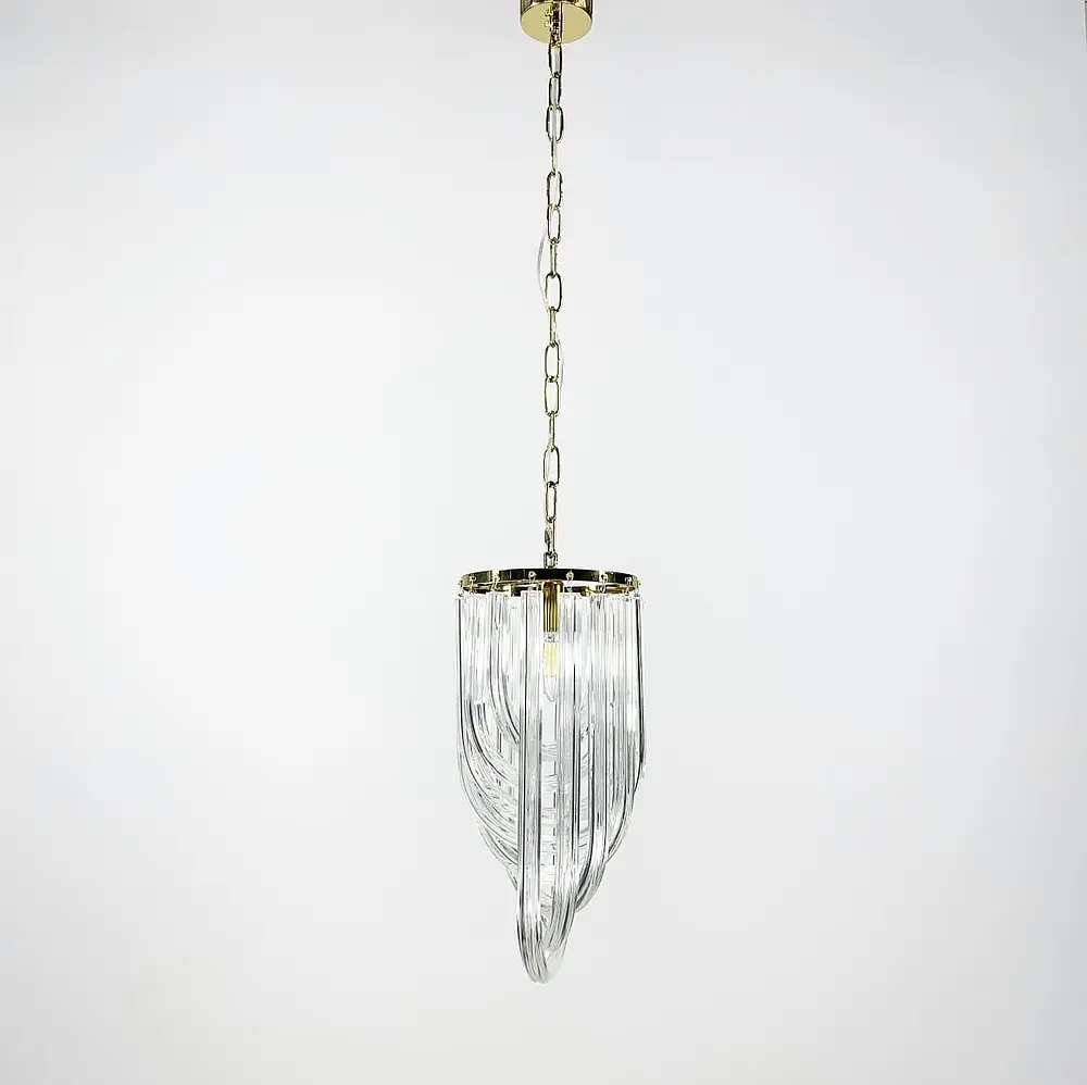 Подвесной светильник Flow Light в золотом каркасе Ø 30 см | Line F | Арт. SA36-300 - фото 7