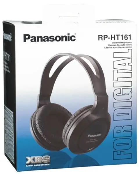 Проводные полноразмерные наушники Panasonic RP-HT161E-K (Черный) - фото 5