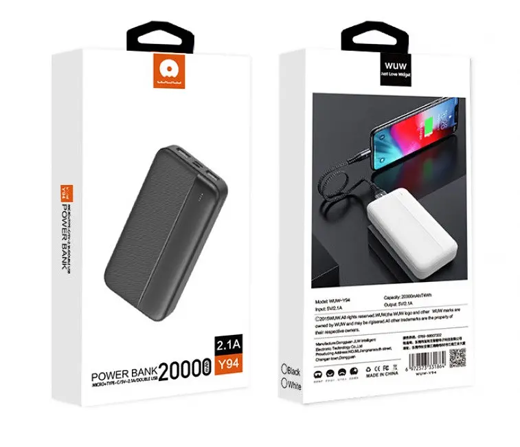 Зовнішній акумулятор WUW Y94 20000 mAh Power Bank - фото 3