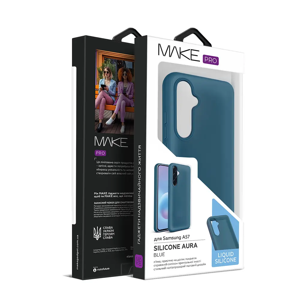 Чохол MAKE Samsung A57 Silicone Aura Blue - фото 5