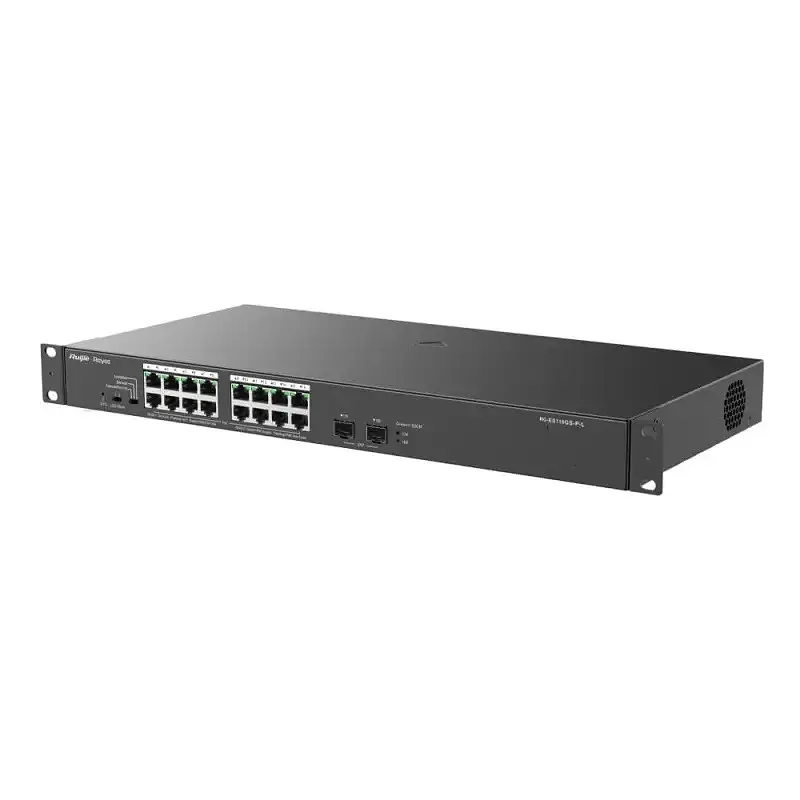 Маршрутизатор комутатор Ruijie Reyee RG-ES118GS-P-L (16 + 2 портові) Rack-mountable металевий корпус - фото 2