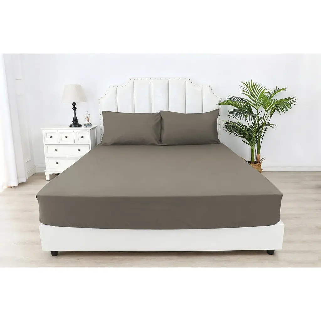 Простирадло на гумці Soho Coffee 160 х 200 см (03-BT-1230-Coffee) - фото 2