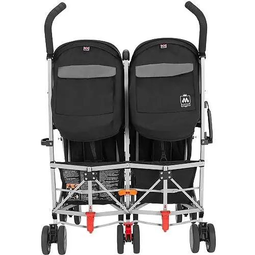 Прогулянкова коляска для двійні Maclaren Twin Triumph чорна із сірим (WM1Y120032) - фото 4