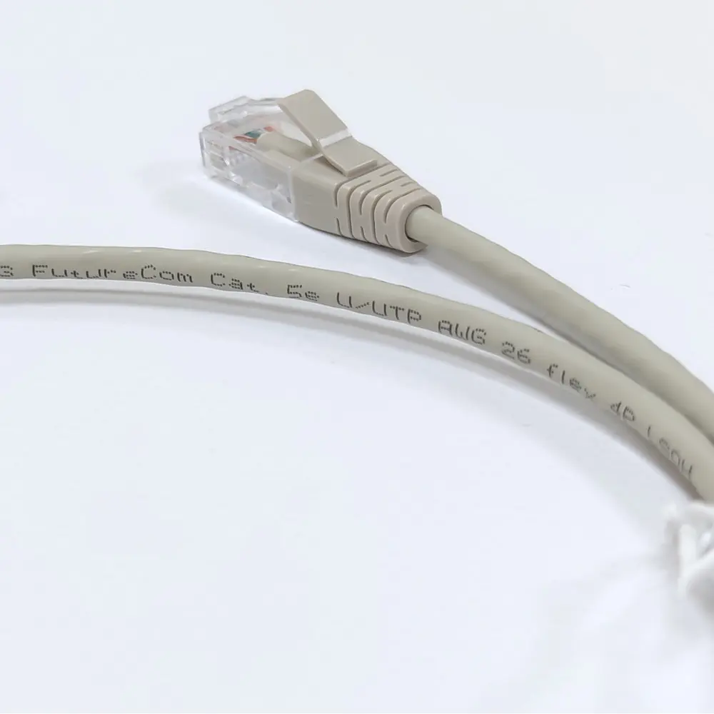 Патч-корд Tcom 2 метри кабель дріт мережевий 8-жильний для прокладання мережі 2 метри — сірий - фото 2