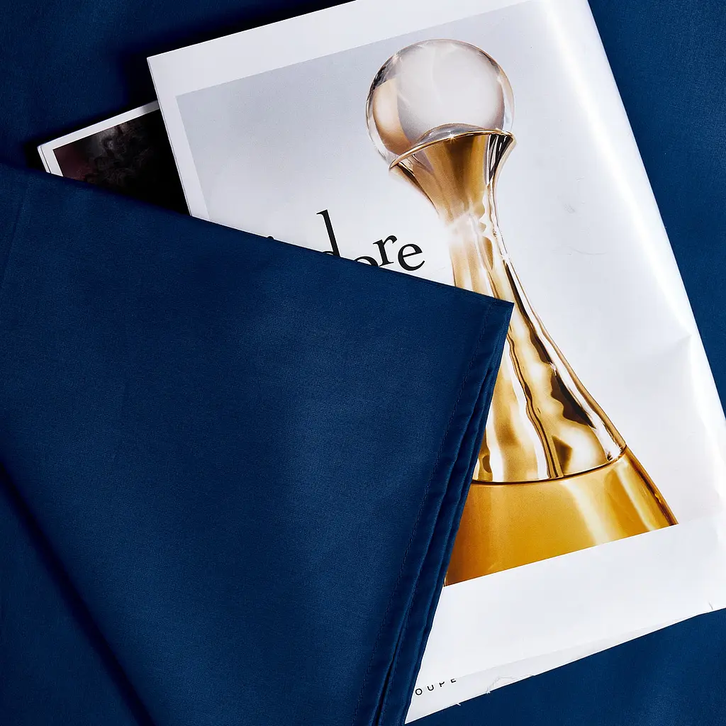 Простирадло Moon&Star Deep Blue Satin Premium Gold Люкс 180х220 см (MS-860000232) - фото 3