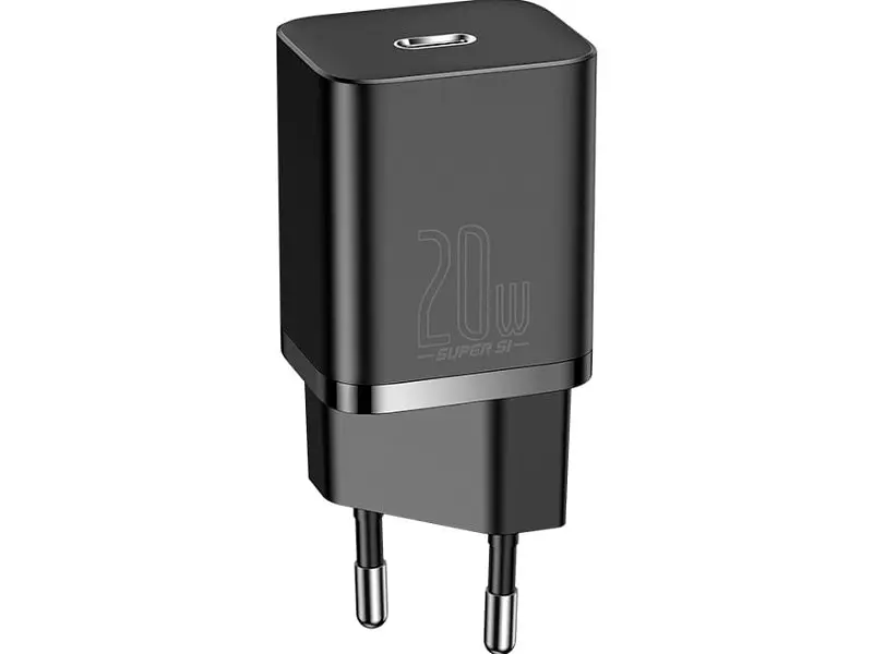 Мережевий зарядний пристрій BASEUS Super Si Quick Charger 20 W Sets Black (CCSUP-B01)