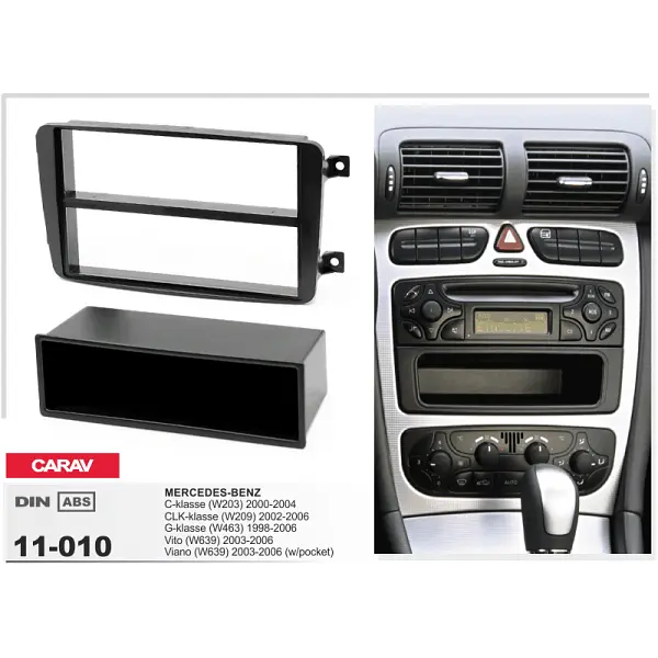Переходная рамка Mercedes-Benz Vito, Viano, W639, W203, W209, W463 Carav 11-010 - фото 4