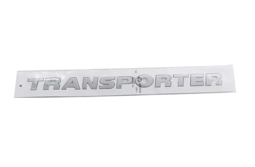 Емблема напис TRANSPORTER Хром 340х25 мм Пластик на скотчі (Завод) - фото 2
