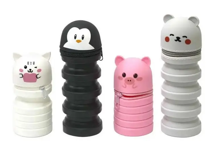 Пенал-підставка для ручок, розкладний силіконовий, Тваринки, 13192 (В асортименті) - фото 3