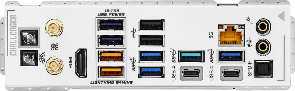Материнська плата ASRock X870E CHALLENGER WIFI WHITE (X870E CHALLENGER WIFI WHITE) (Socket AM5, AMD X870E, ATX) - фото 5